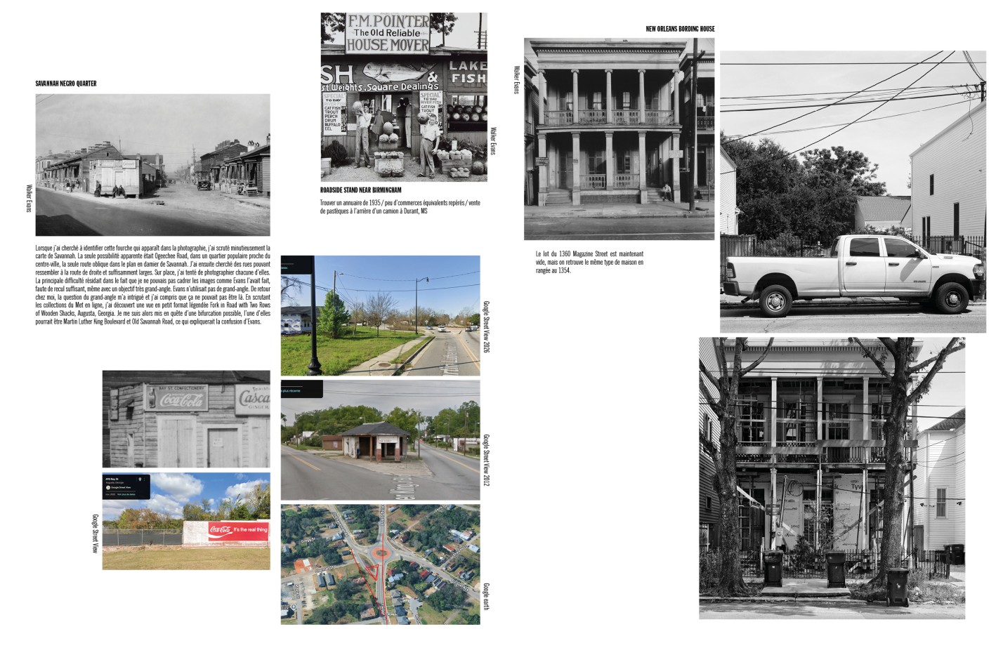 Camille Fallet - Body Double - *Body Double a work in progress*, construction d'un remake du livre *American Photographs* de Walker Evans.