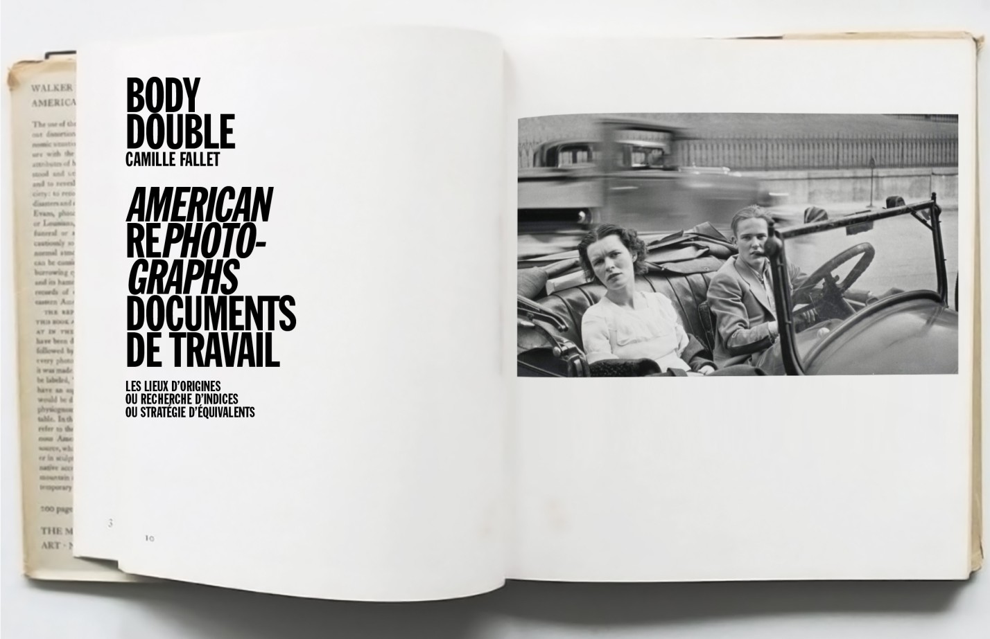 Camille Fallet - Body Double - *Body Double a work in progress*, construction d'un remake du livre *American Photographs* de Walker Evans.