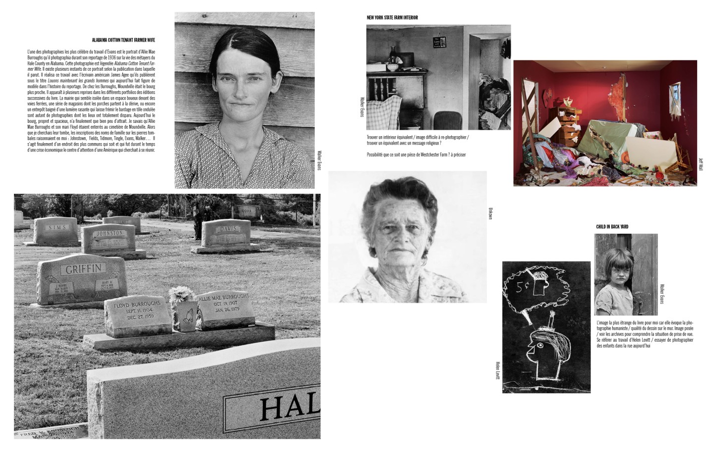 Camille Fallet - Body Double - *Body Double a work in progress*, construction d'un remake du livre *American Photographs* de Walker Evans.