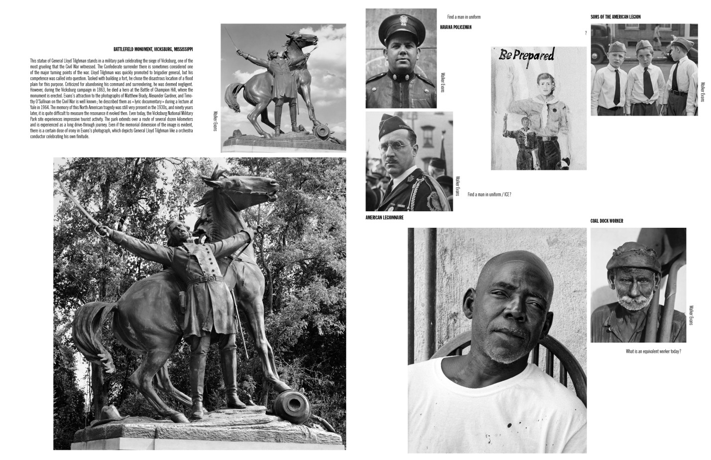 Camille Fallet - Body Double - *Body Double a work in progress*, construction d'un remake du livre *American Photographs* de Walker Evans.