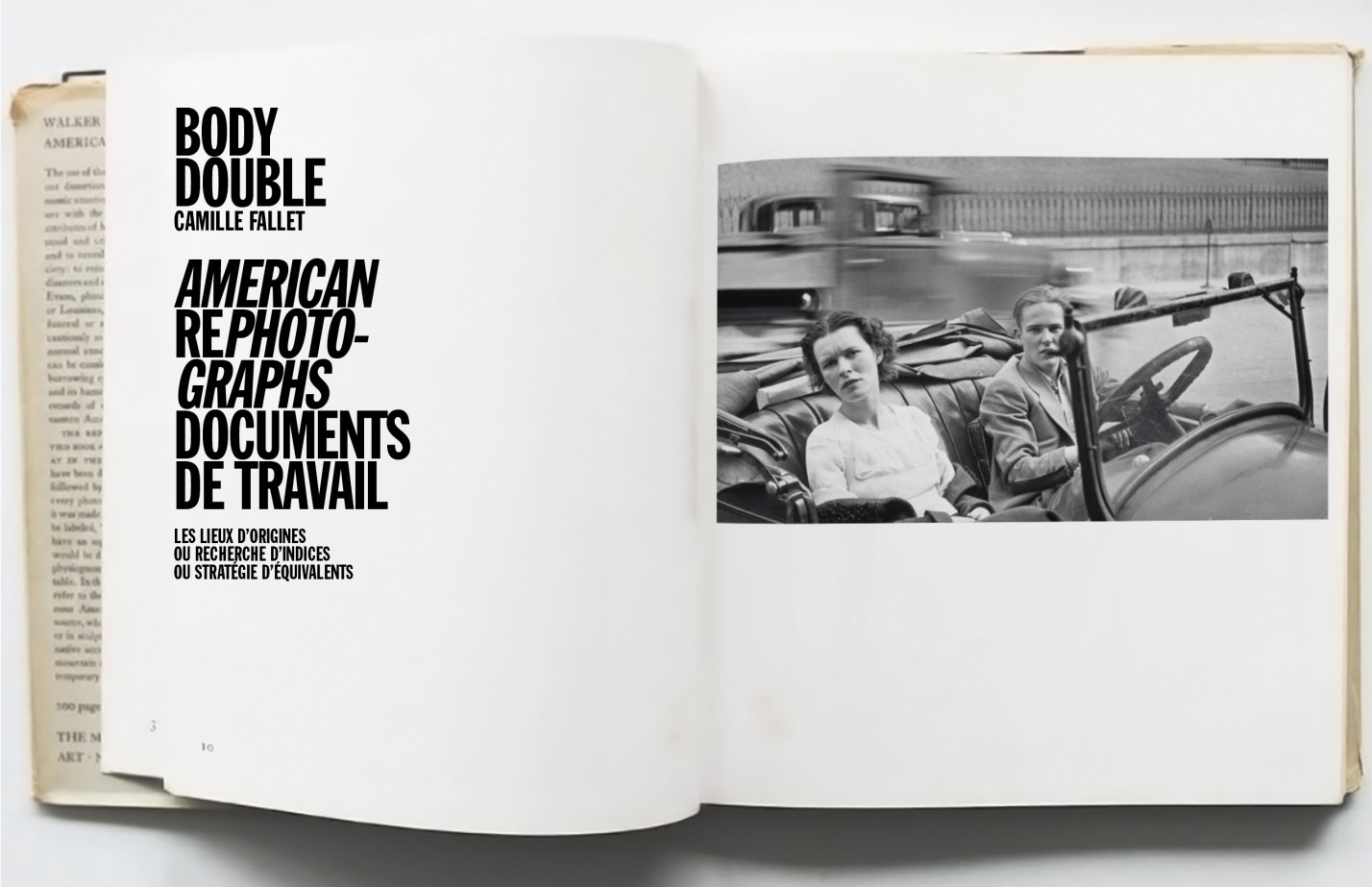 Camille Fallet - Body Double - *Body Double a work in progress*, construction d'un remake du livre *American Photographs* de Walker Evans.