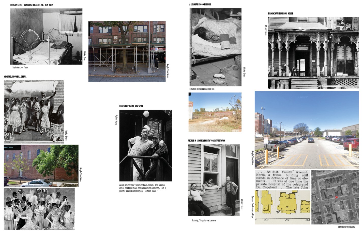 Camille Fallet - Body Double - *Body Double a work in progress*, construction d'un remake du livre *American Photographs* de Walker Evans.