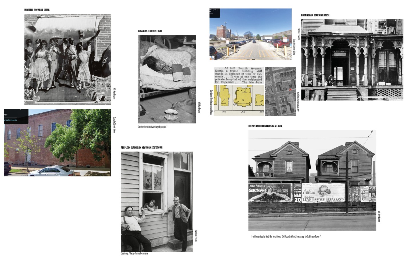 Camille Fallet - Body Double - *Body Double a work in progress*, construction d'un remake du livre *American Photographs* de Walker Evans.